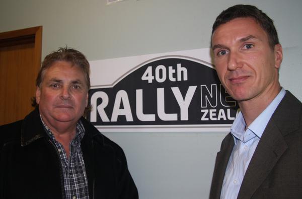 Peter (PJ) Johnston, chairman of Rally New Zealand with the organisation's new general manager Nick Carter